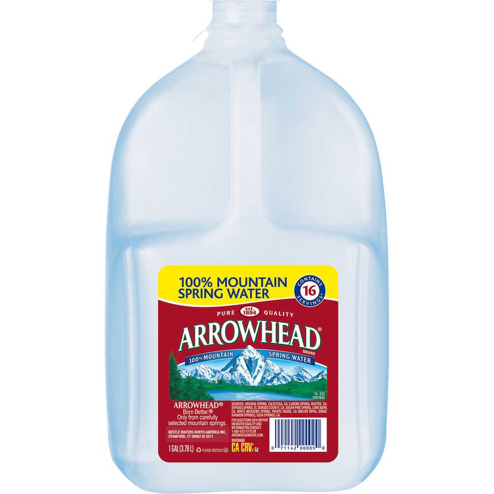 Arrowhead Mountain Spring Water - 6/1 gal plastic jugs (1X6|1 Unit per Case)