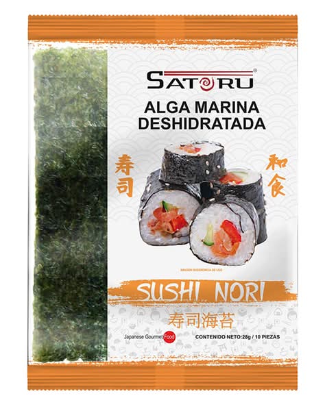 Satoru · Alga marina nori deshidratada para sushi (10 un)