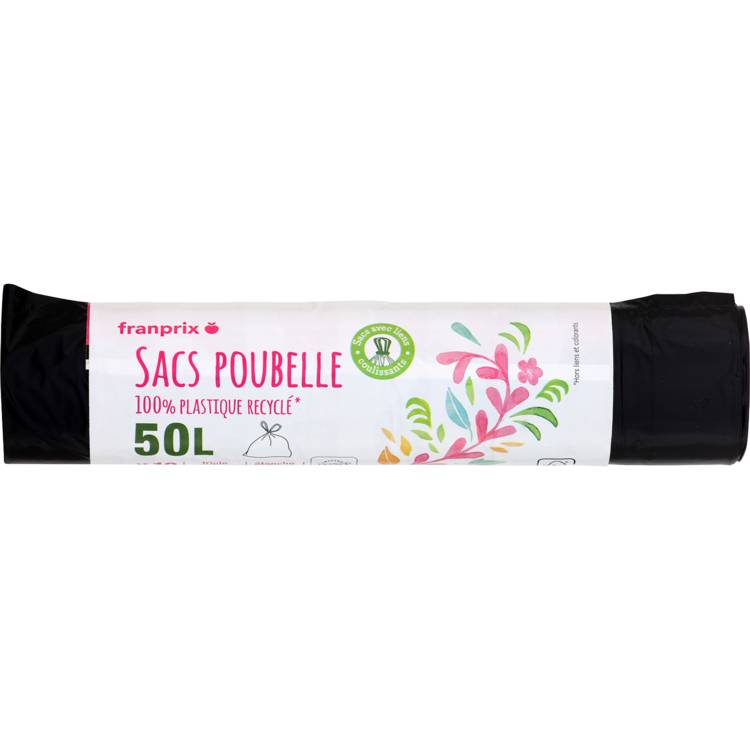 Franprix - Sacs poubelle à liens 50l (10)