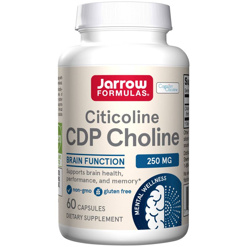 Citicoline Cdp Choline - Supports Brain Function - 250 Mg (60 Capsules)