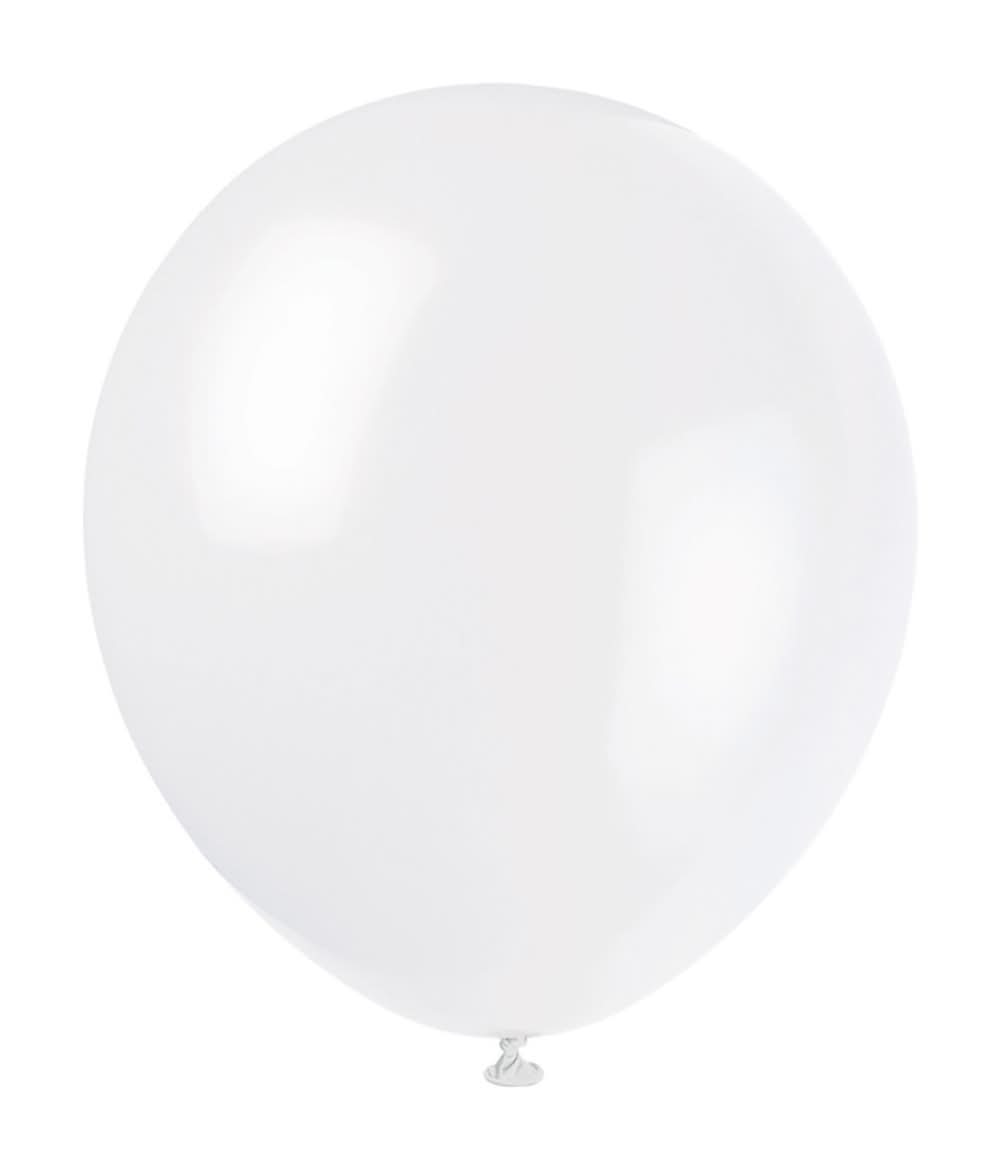3-2-1 Party Latex Balloons, 9 in, White (20 ct)