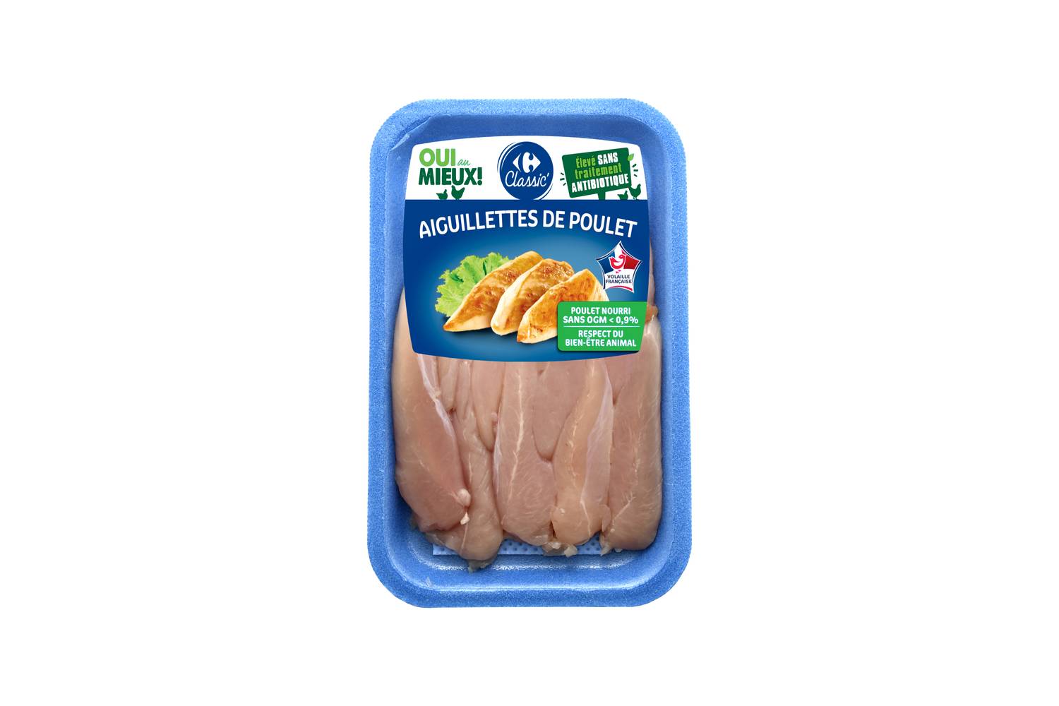 Carrefour Classic' - Aiguillettes de poulet blanc (240g)
