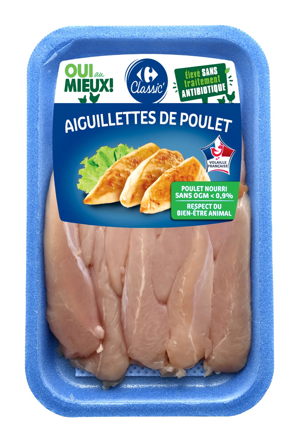 Carrefour Classic' - Aiguillettes de poulet blanc (275g)