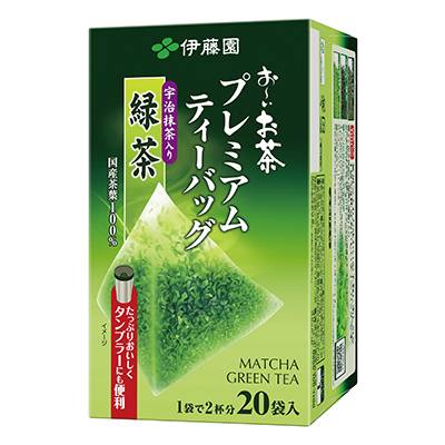 伊藤園　お～いお茶　プレミアムティーバッグ　宇治抹茶入り緑茶　２０袋入