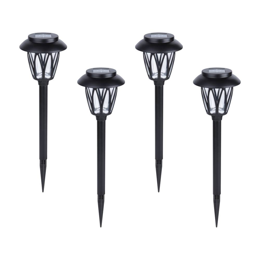 Harbor Breeze 4-Pack 5-Lumen Black Solar LED Outdoor Path Light (3500 K) | RS372PE-K5C-BK-4