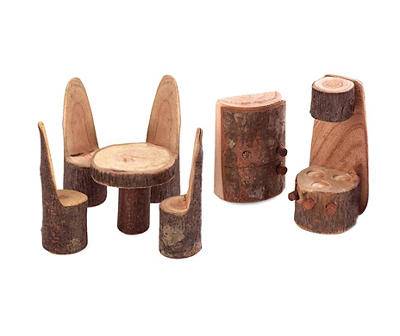 Brown 7-Pc. Tree Blocks Kitchen Furniture Set