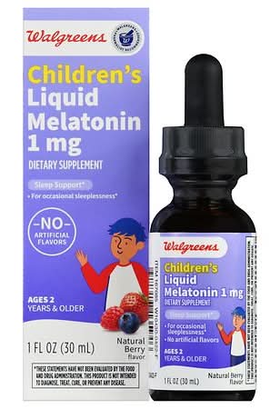 Walgreens Children's Liquid Melatonin 1 mg For Ages 2+ Years, Berry (1 fl oz)