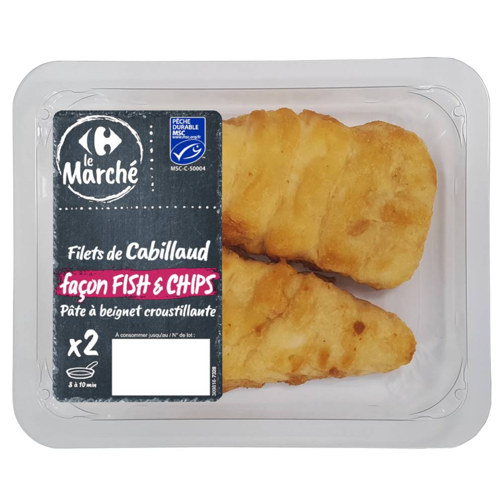 Carrefour Le Marché - Filets de cabillaud façon fish et chips (2)