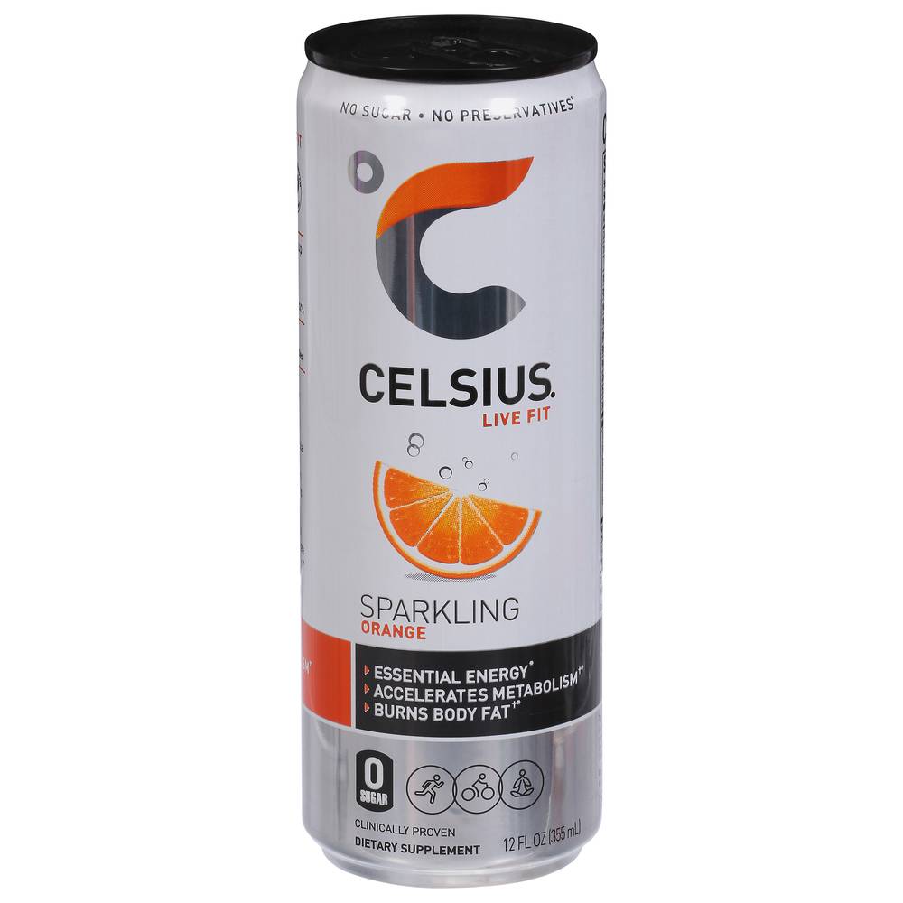 Celsius Live Fit Sparkling Energy Drink (12 fl oz) (orange)