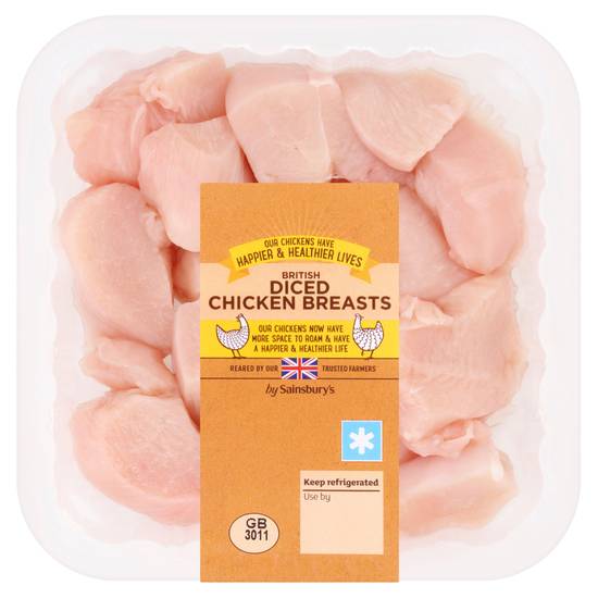 SAVE £1.00 Sainsbury's British Fresh Diced Chicken Breast 410g