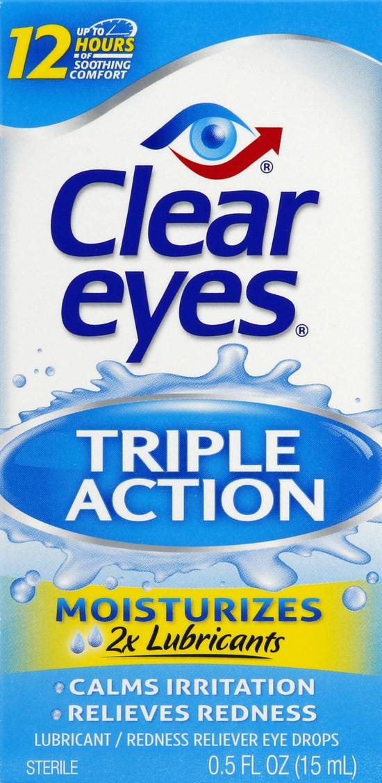 Clear Eyes Triple Action Lubricant Eye Drops