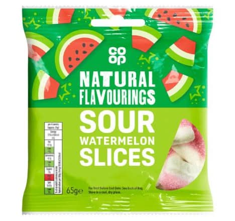 Co-op Sour Melon Slices 65g