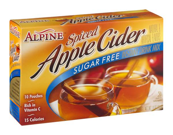 Alpine Spiced Apple Cider Sugar Free Instant Drink Mix (10ct, 0.14 fl oz)