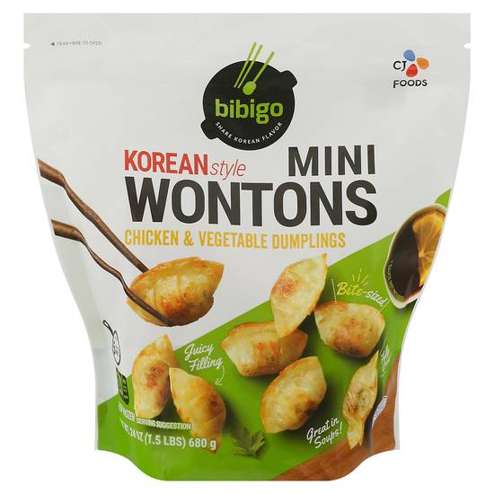 Bibigo Korean Style Chicken & Vegetable Mini Wontons