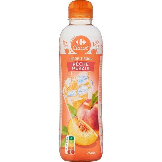 Carrefour Classic' - Sirop de fruit (pêche)