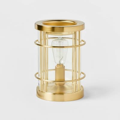 Threshold Edison Bulb Metal Scent Warmer Bronze, 6.5x4.5 in, Gold