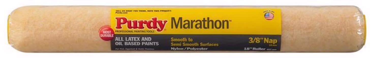 Purdy Marathon Nylon/Polyester 18 In. W X 3/8 In. Paint Roller Cover 1 Pk