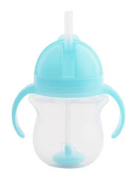 Munchkin Click Lock Weighted Straw Trainer Cup 6+ Months 7 oz, Blue