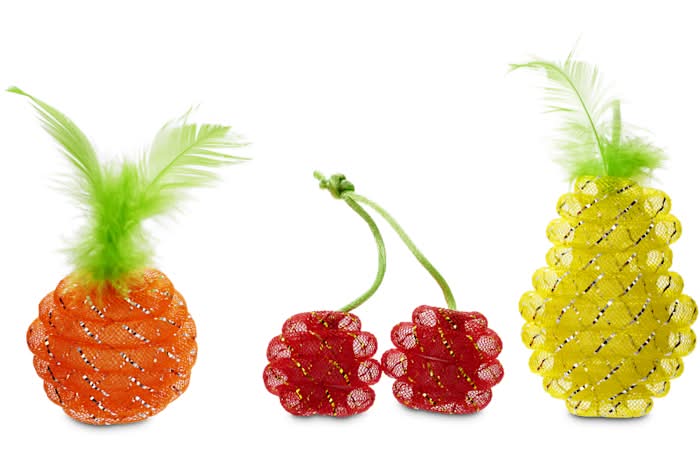 Leaps & Bounds Mesh Fruit Cat Toy in Assorted Styles