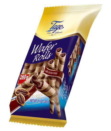Tago Wafer Rolls With Cocoa Cream (260g)