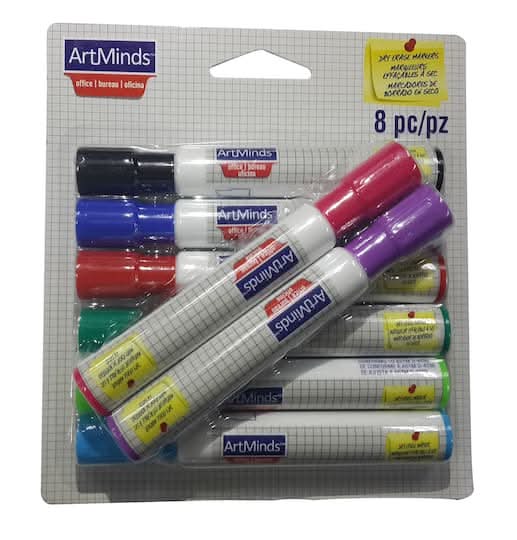 ArtMinds Dry Erase Markers, Assorted (8 ct)
