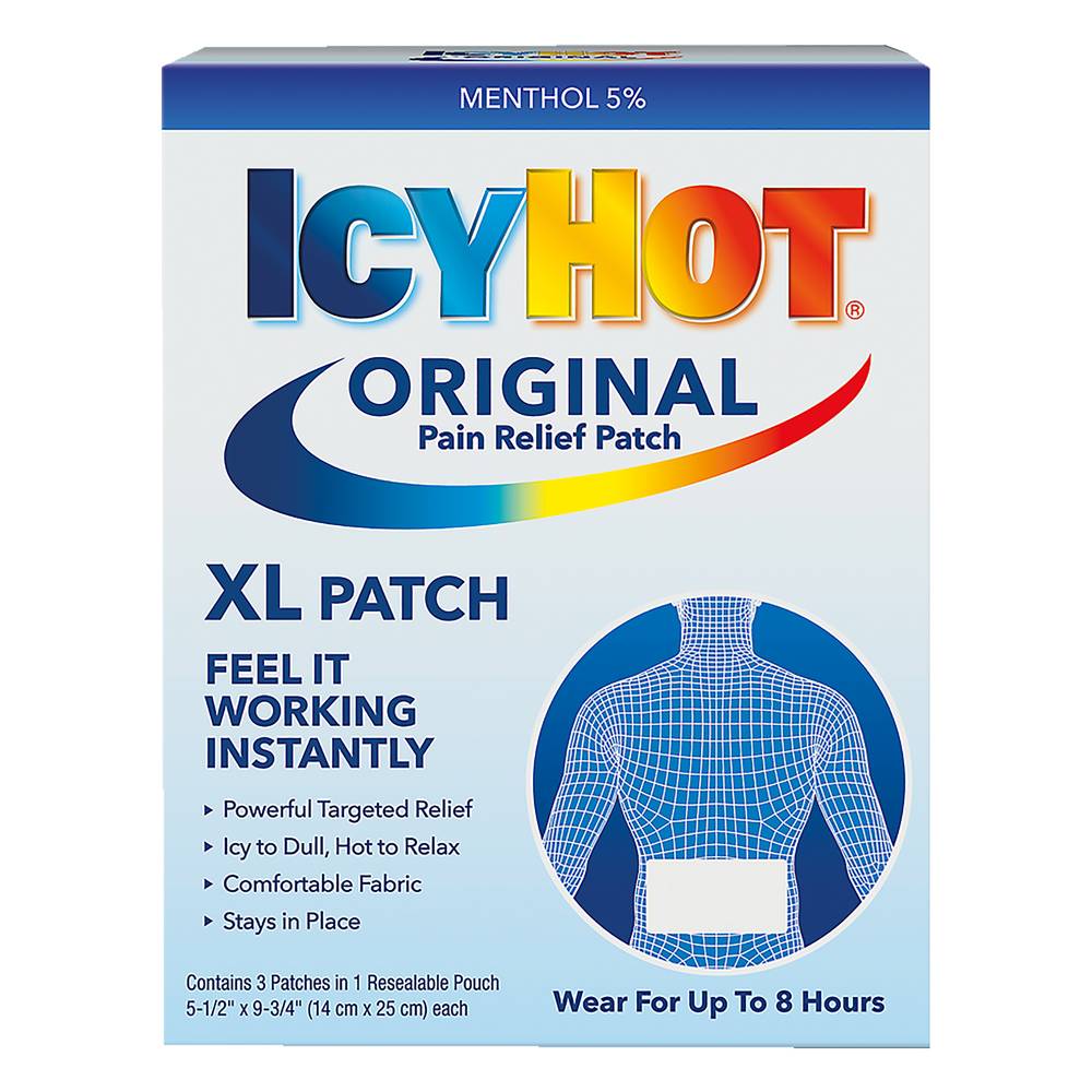 Icy Hot Original Pain Relieving Patch, XL (1 oz, 3 ct)