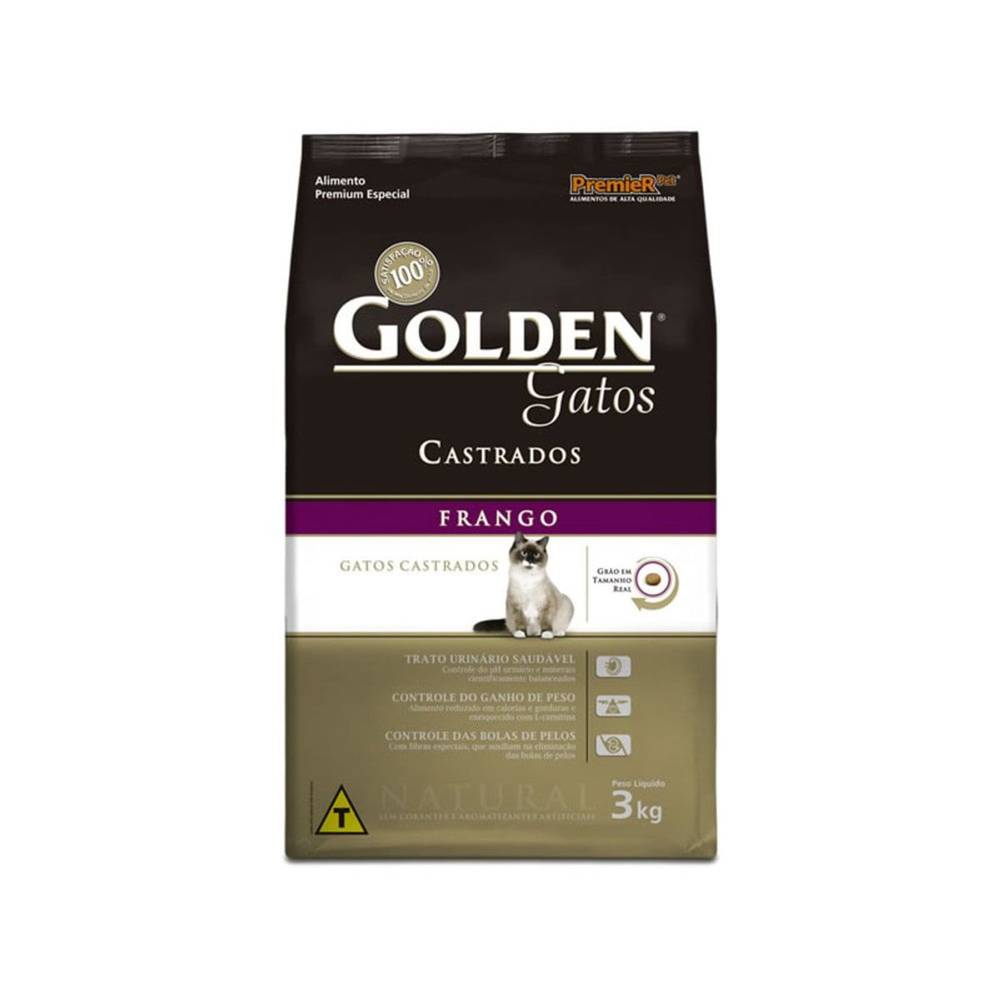 PremieRpet · Ração para gatos adultos castrados golden sabor frango (3 kg)