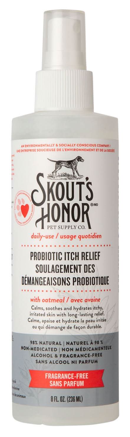 Skout's Honor Probiotic Itch Relief Fragrance Free Spray, 8 oz
