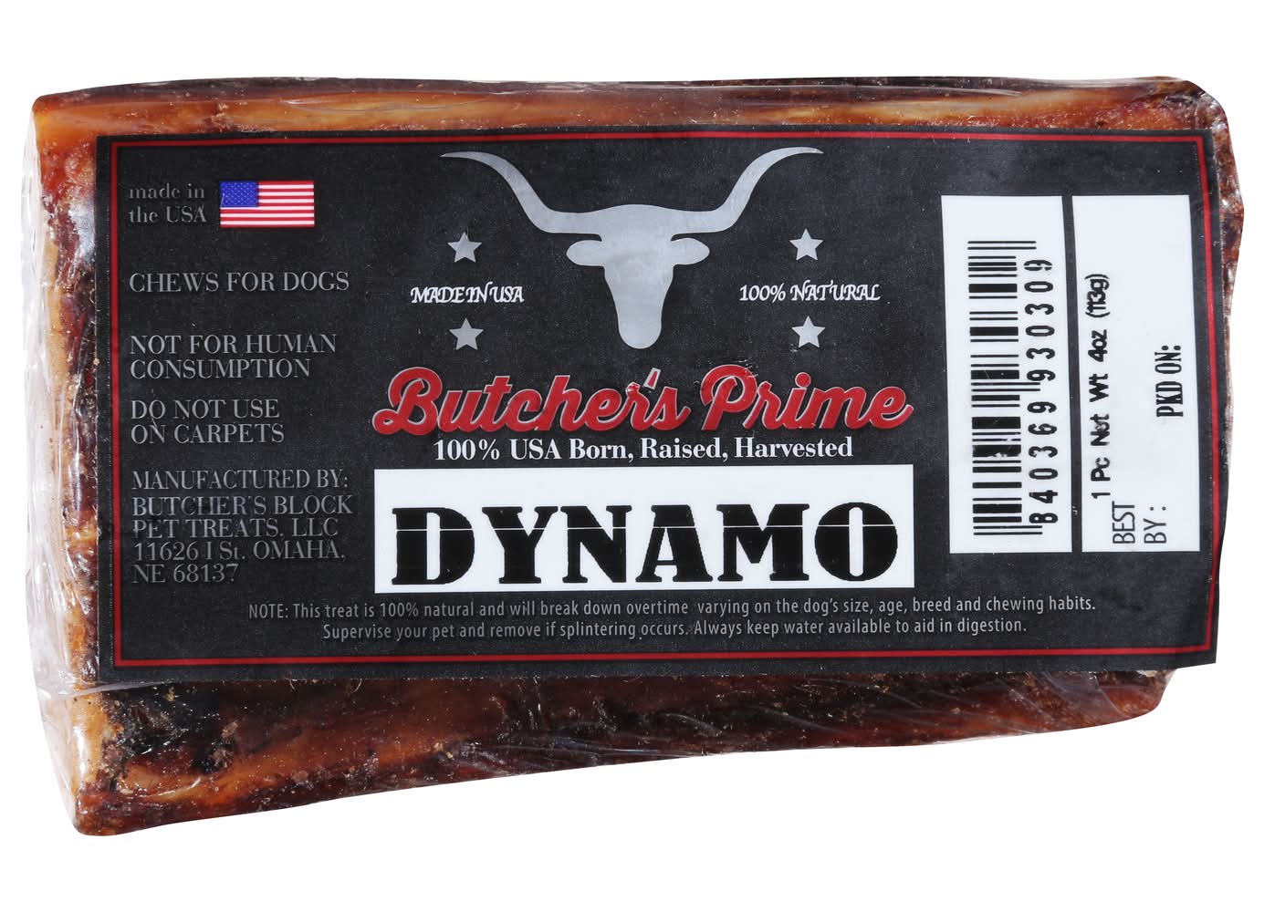 Butcher's Prime Dynamo Hickory Smoked Chews For Dogs (4 oz)