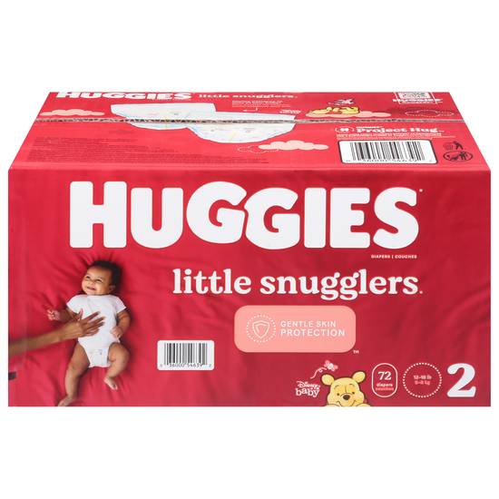 Huggies Little Snugglers Baby Diapers Size 2 (72 ct)