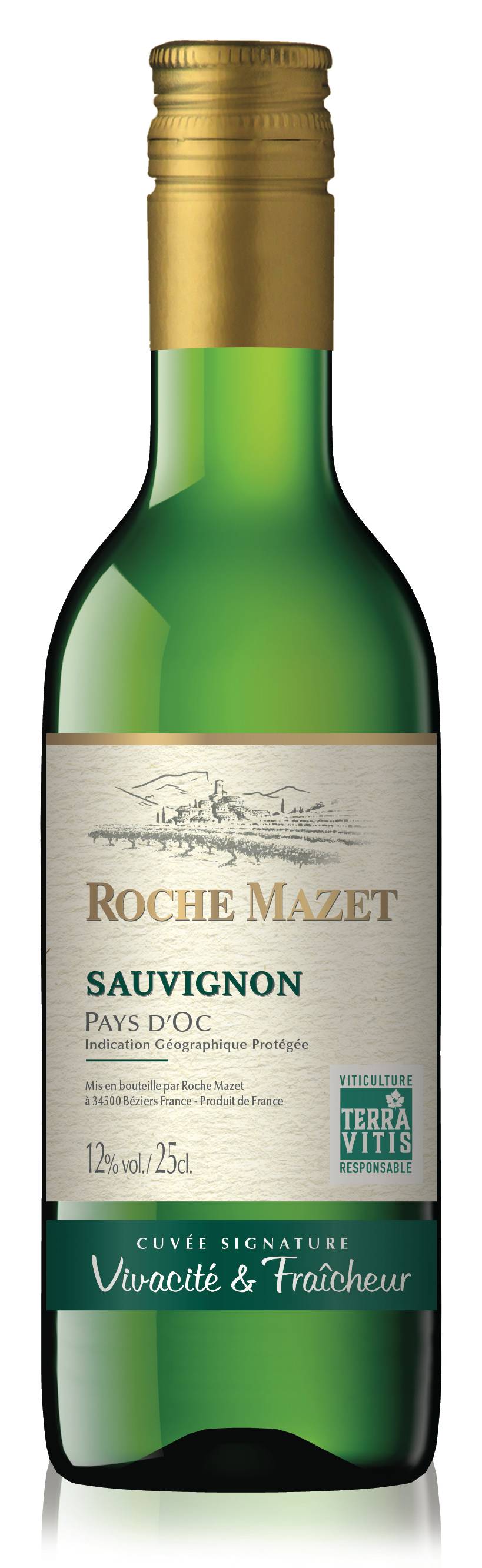 Roche Mazet - Vin blanc de pays d'oc sauvignon (250ml)