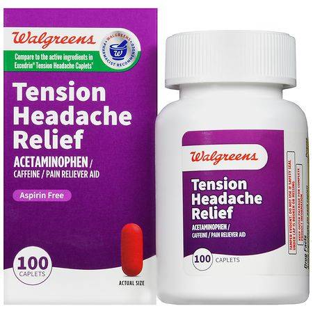 Walgreens Tension Headache Relief Caplets Aspirin Free