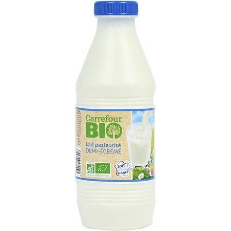 Carrefour Bio - Lait bio demi-écrémé (1L)