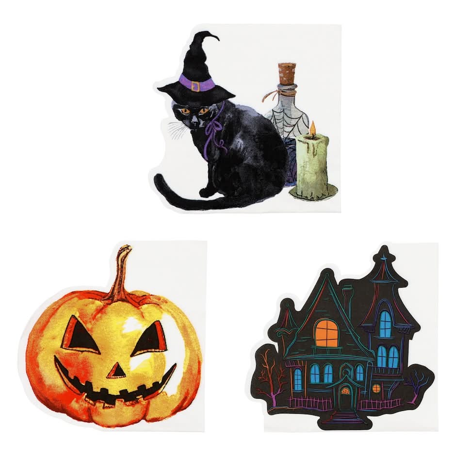 Halloween-Shaped Party Napkins (4 ct)