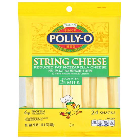 Polly-O Reduced Fat Mozzarella String Cheese (24 ct)