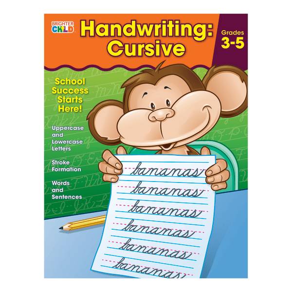 Carson-Dellosa Brighter Child Handwriting Workbook Cursive Ages 8 - 11