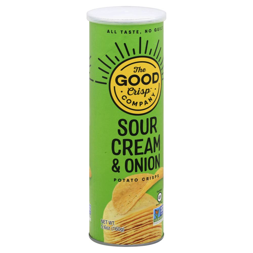 The Good Crisp Company Potato Crisps, Sour Cream & Onion (5.6 oz)