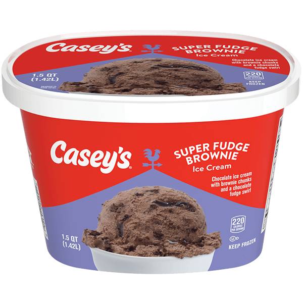 Casey's Super Fudge Brownie Ice Cream 48oz