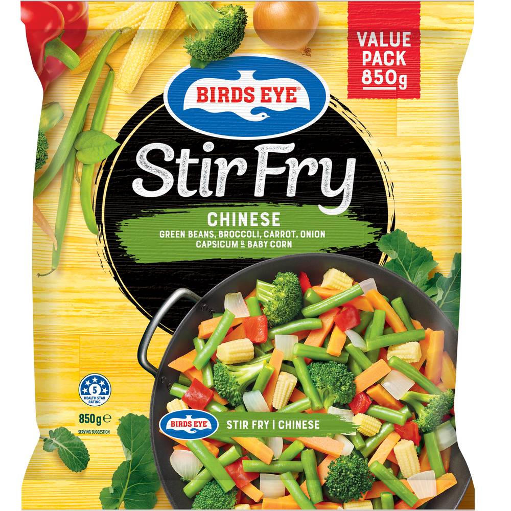 Birds Eye Frozen Chinese Stir Fry Vegetables (850g)