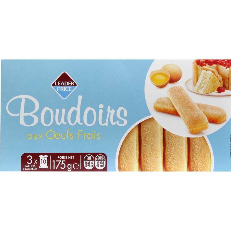 Leader Price - Boudoirs biscuits aux œufs frais (30)