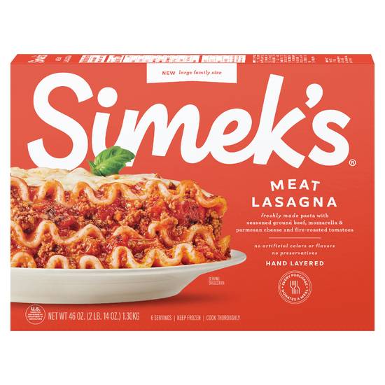 Simek's Large Family Size Meat Lasagna