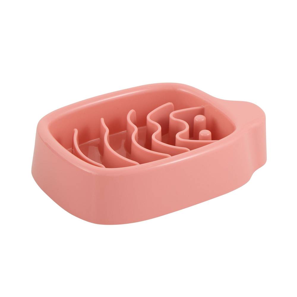 Whisker City Slow Feeder Cat Bowl, Pink