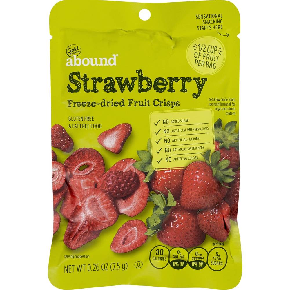 Gold Emblem Abound Strawberry Freeze-Dried Fruit Crisps, 0.26 Oz