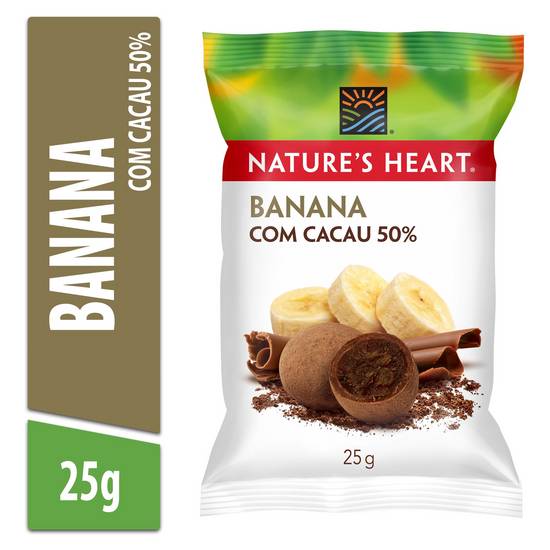 Nature's heart snack de banana com cacau 50% (25 g)