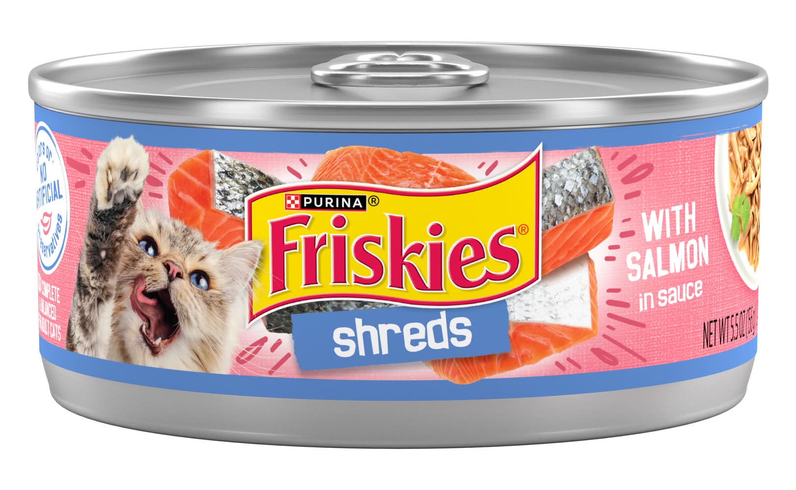 Purina Friskies Shreds With Salmon in Sauce Wet Cat Food (5.5 oz)
