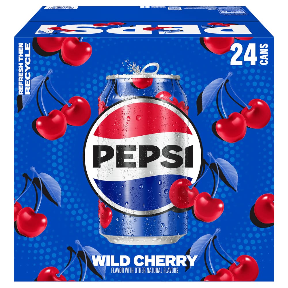Pepsi Flavored Soda, Wild Cherry (24 x 12 fl oz)
