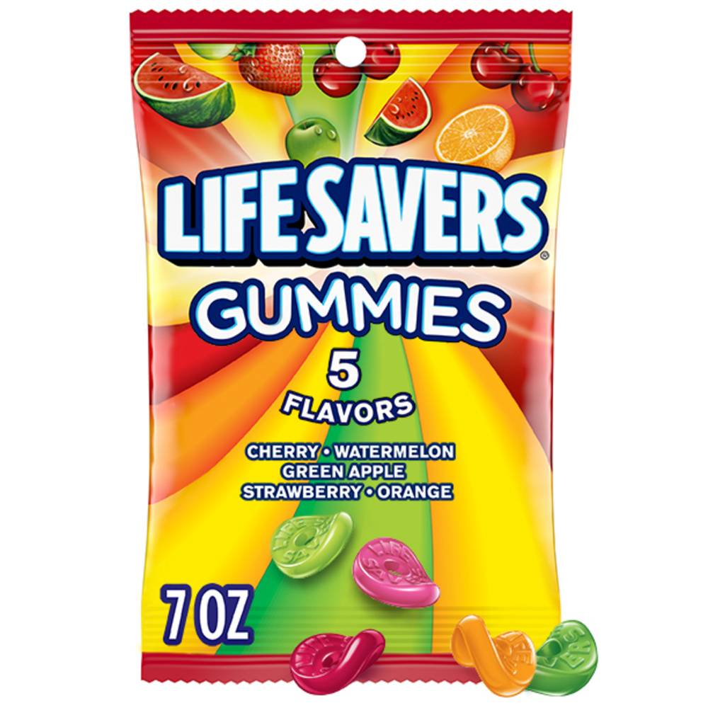 Life Savers 5 Flavors Gummies Candy Bag (7 oz)