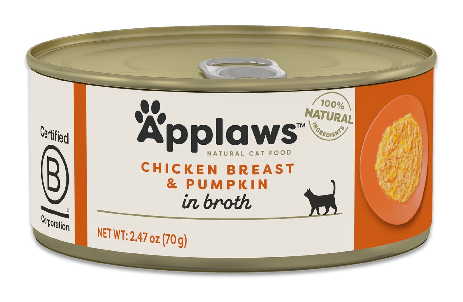 Applaws Adult Wet Cat Food - Natural, Limited Ingredient, 2.47oz (Flavor: Chicken & Pumpkin, Size: 2.47 Oz)