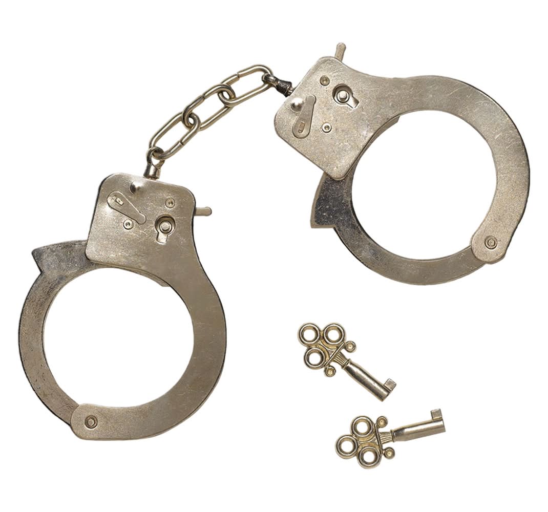 Party City Metal Handcuffs, Silver