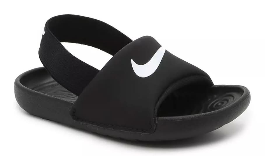 Nike Kawa Slide Sandal - Kids' (Black/White Medium - 7 Toddler)